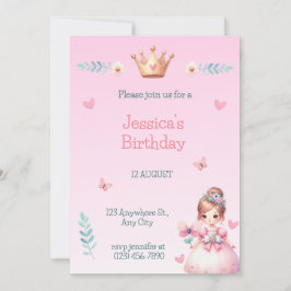 Invitación Princess Fairytale Birthday Party Invitation