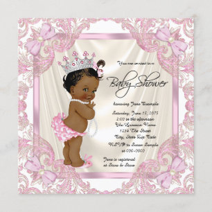 Invitación Princess Pearl Ethnic Baby Shower