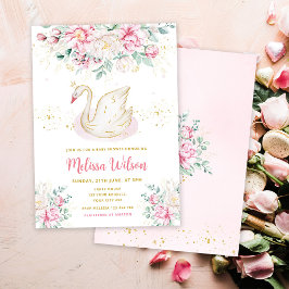 Invitación Princess Swan Baby Shower