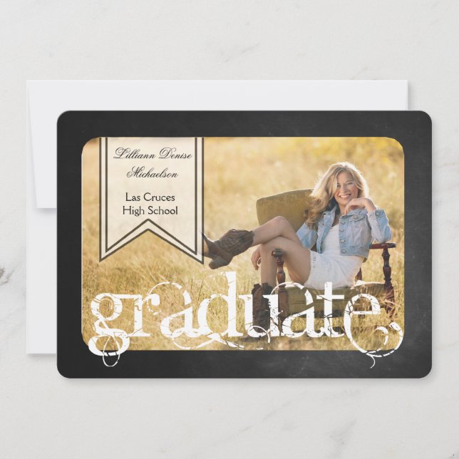 invitación principal de la placa negra de la placa (Anverso)