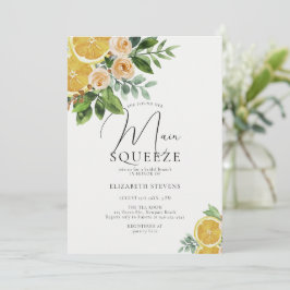 Invitación Principal Naranja quemado de hielo acuarela ducha 