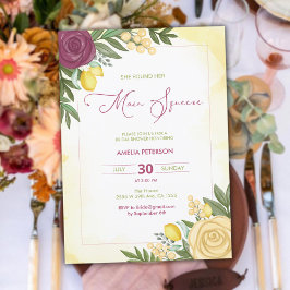 Invitación Principal Squeeze Citrus Brillante Brillante Lumin