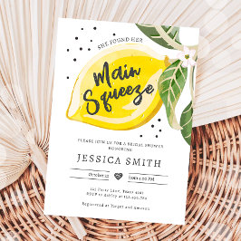 Invitación Principal Squeeze Lemon Citrus Greenery Bridal Sho