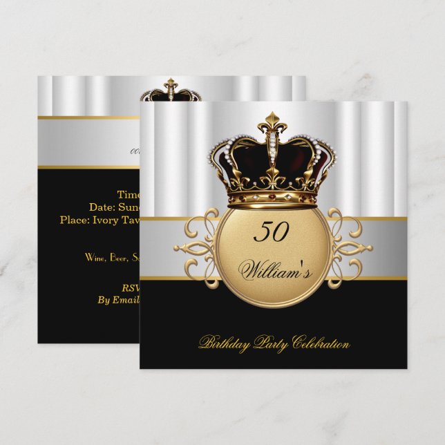 Invitación Príncipe de la Casa Real de Oro Blanco (Anverso / Reverso)