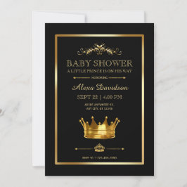 Invitación Príncipe de la Corona Baby Shower