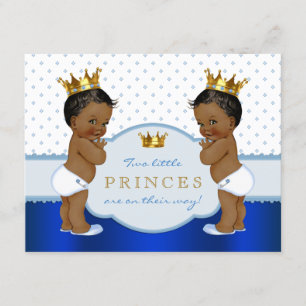 Invitación Príncipe gemelo afro-americano Baby Shower