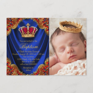 Invitación Príncipe real Baptism Invitations