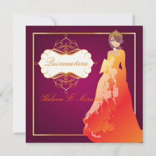 Invitación Principio formal de Quinceañera/Quince años