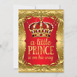 Invitación Principito camino Baby Shower Gold Red