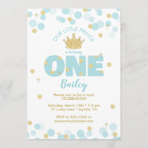 Principito Primer cumpleaños Oro Azul