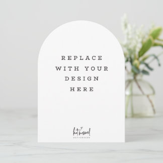 Invitación PRINT ORDER 7 x 5 inch card Dicut arch edge