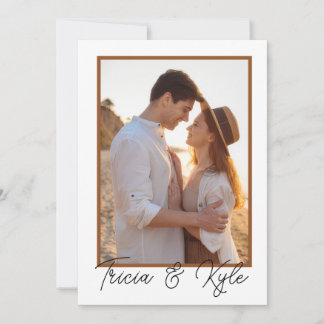 Invitación Printable minimalist four-photo wedding
