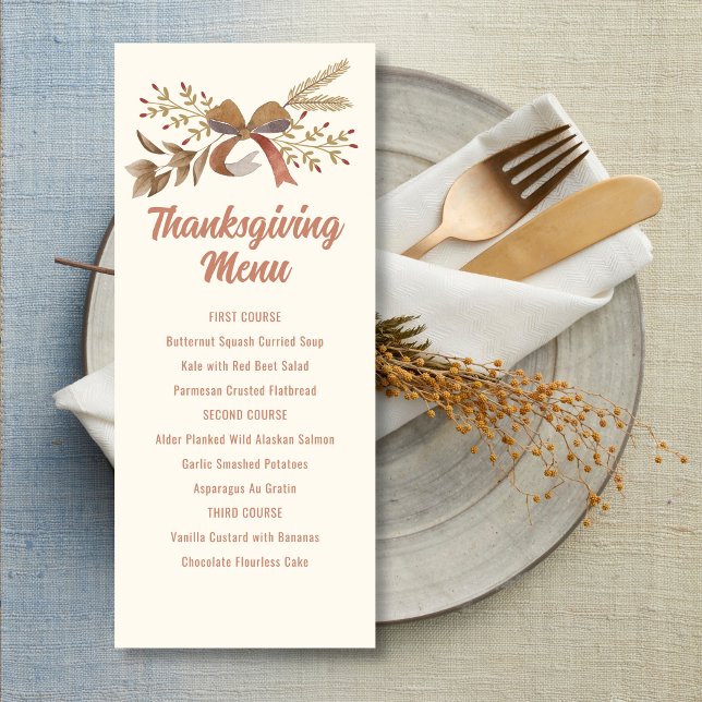 Invitación Printable Thanksgiving Menu (Subido por el creador)