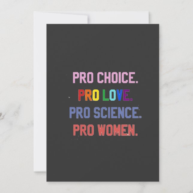 Invitación Pro-Choice Pro-Life Pro-Science Pro-Women (Anverso)