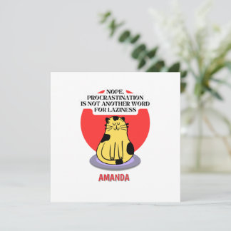 Invitación Procrastination Theme Cat's Meme 