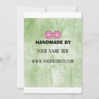 Invitación Producto Hecho a Mano Floral Vintage Dorado Negoci