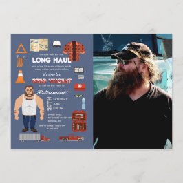 Invitación profesional de la foto del camionero
