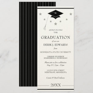 Invitación profesional de la graduación de la