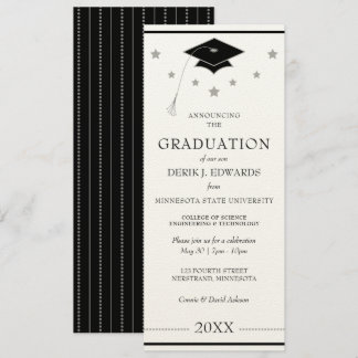 Invitación profesional de la graduación de la