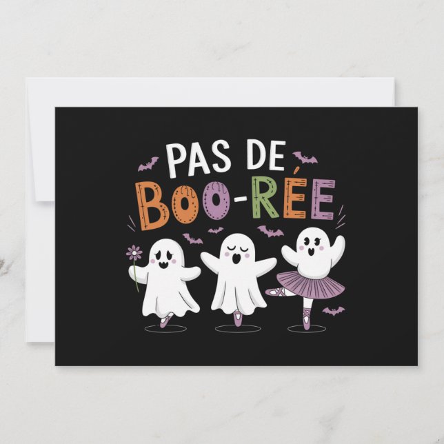 Invitación Profesor de ballet de fantasmas Pas de BOO-ree (Anverso)