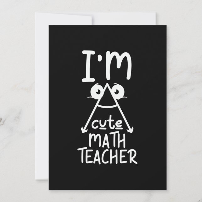 Invitación Profesor de Matemáticas Soy Profesor de Matemática (Anverso)