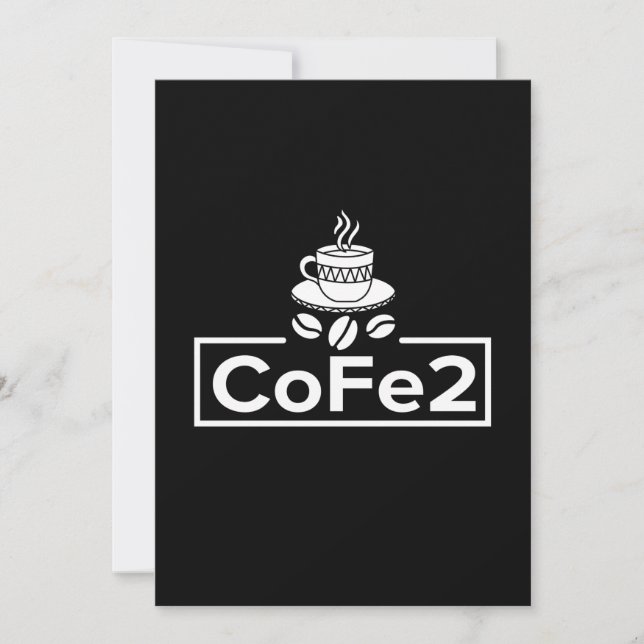 Invitación Profesor de Química Coffee Lover (Anverso)