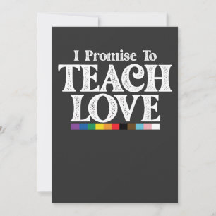 Invitación Profesor del Orgullo LGBT, prometo enseñar a los g
