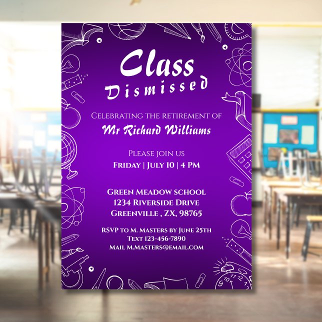 Invitación Profesora de la Escuela de Jubilados Clase Fiesta  (Subido por el creador)