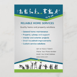 Invitación Professional Home Maintenance Flyer Template