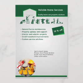 Invitación Professional Home Maintenance Flyer Template