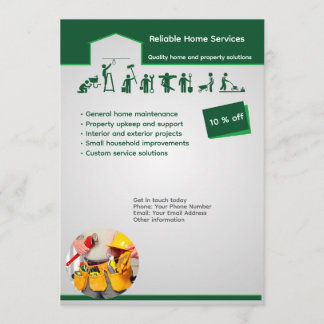 Invitación Professional Home Maintenance Flyer Template