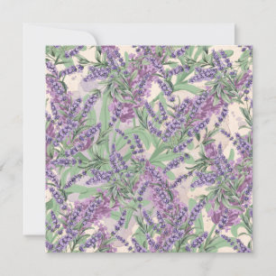 Invitación Profusión de lavanda Polvo de lavanda Floral rústi