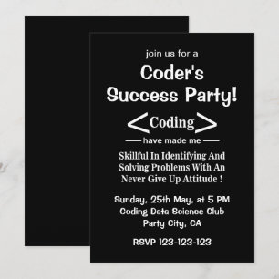 Invitación Programador Desarrollador Codificador Programador 