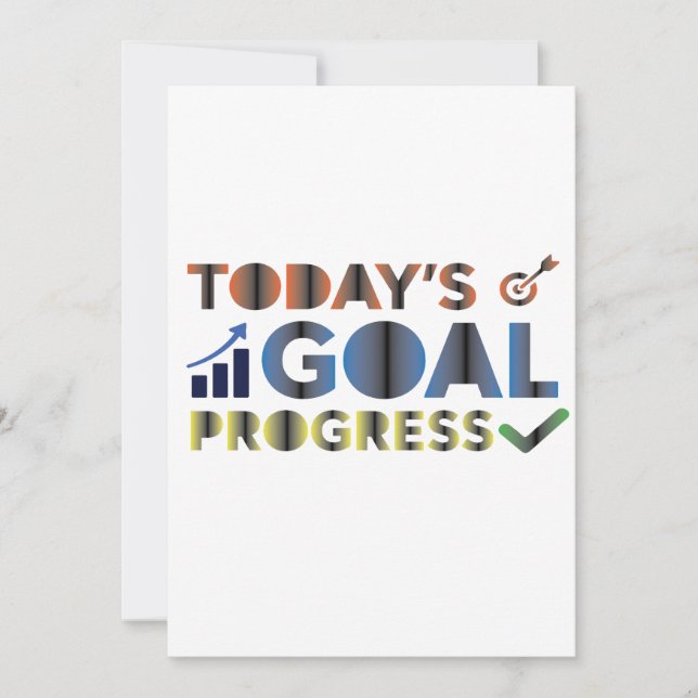 Invitación Progreso del objetivo de hoy (Anverso)