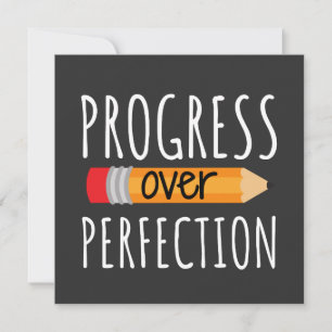 Invitación Progreso motivacional sobre percepción