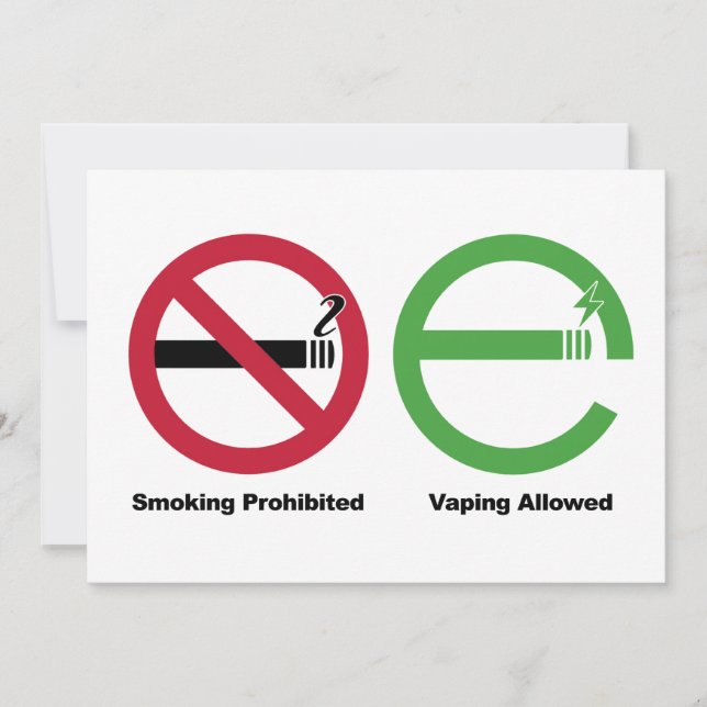 Invitación Prohibido fumar. Vaping permitido (Anverso)