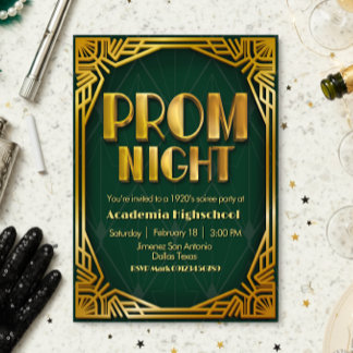 Invitación Prom Night - Gatsby Invitation