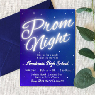 Invitación Prom Night - Under the Stars 