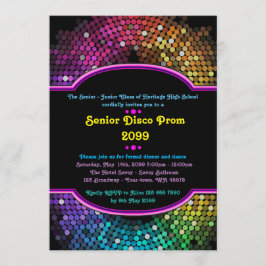 Invitación Prom senior junior, Disco, estilo Gatsby, Disco li