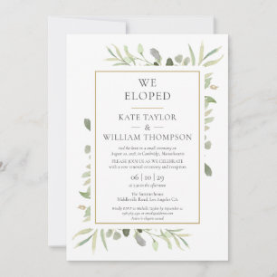 Invitación Prometimos Votos de Boda de Vegetación