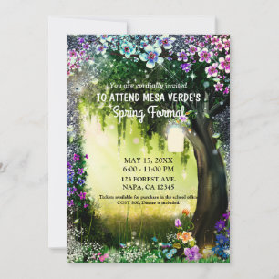 Invitación Promoción del bosque encantado de madera de fantas