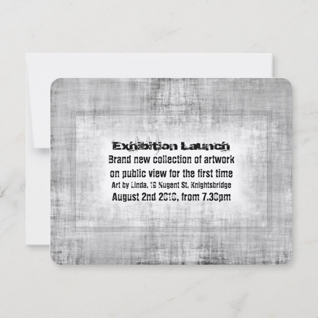 Invitación Promoción del lanzamiento del arte de la (Reverso)