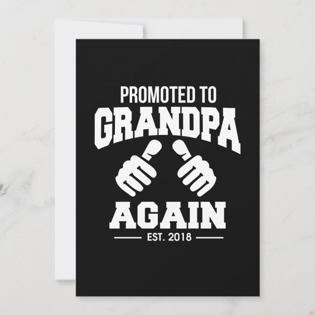 Invitación Promocionado al abuelo de nuevo es gracioso (Anverso)