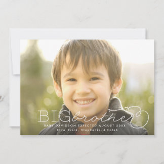 Invitación promovida de embarazo con foto de Gran