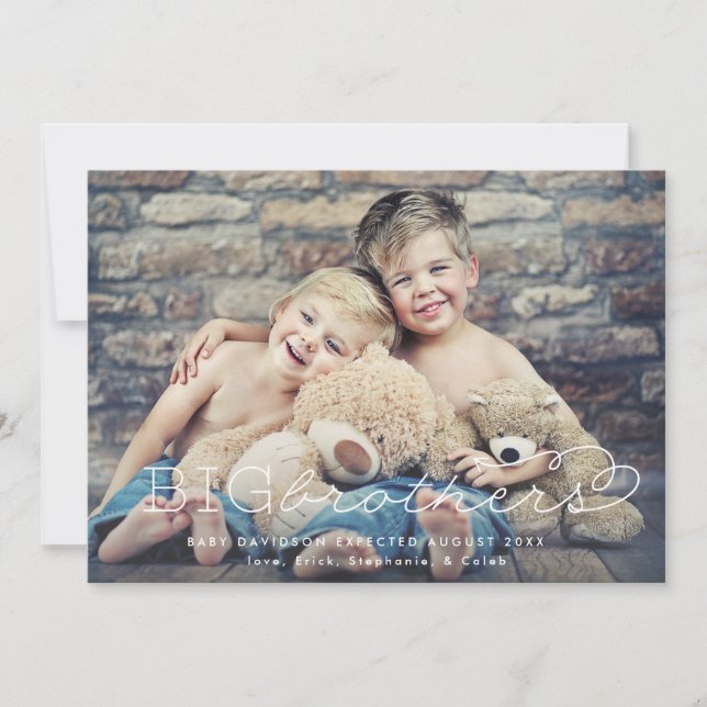 Invitación promovida por la foto de los hermanos m (Anverso)