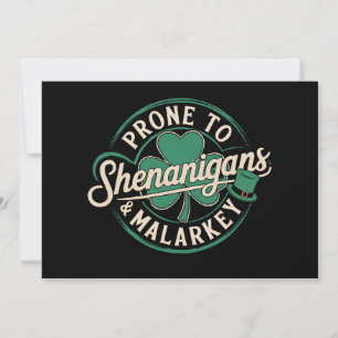 Invitación Prone a Shenanigans & Malarkey St Patrick's Day