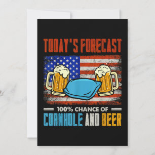 Invitación Pronóstico de Hoy Cornhole y Cerveza