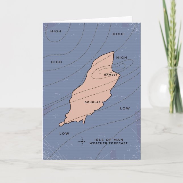 Invitación Pronóstico del tiempo de la Isla de Man (Anverso)