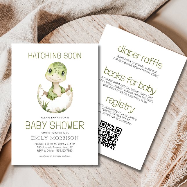 Invitación Pronto Baby Shower, todos en un dinosaurio (Subido por el creador)