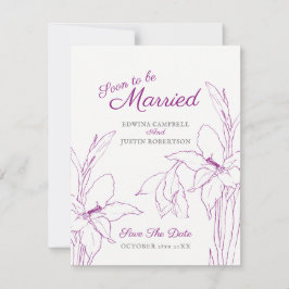 Invitación Pronto botánica gladiolo mora casada